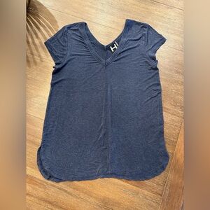 H by Bordeaux Deep Blue V-Neck Tee